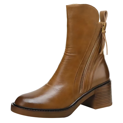 Classic Retro Heeled Ankle Boots