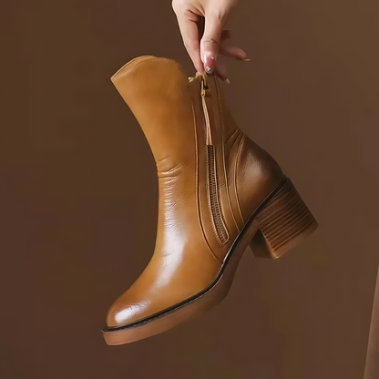 Classic Retro Heeled Ankle Boots