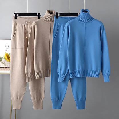 Turtleneck Top & Lounge Pants Set