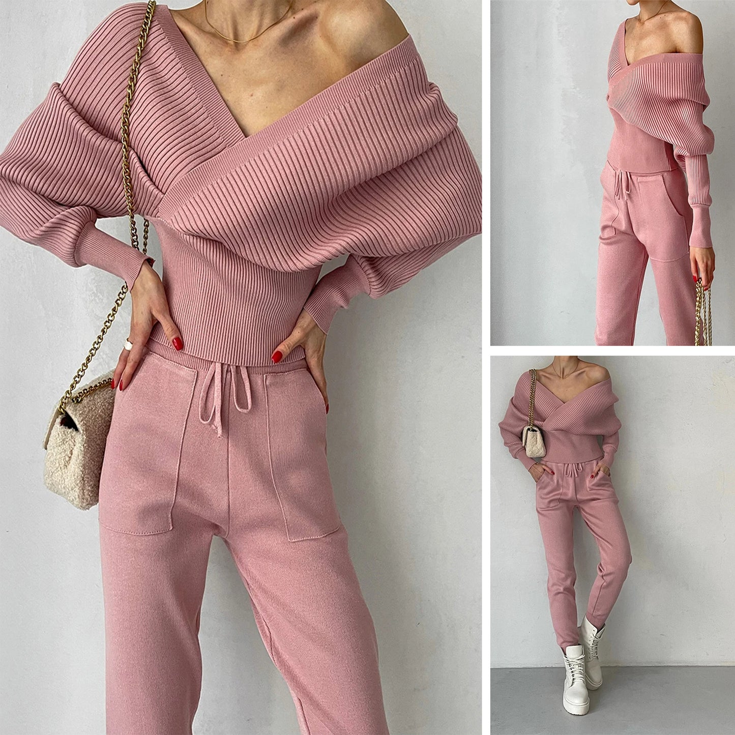 High-stretch Elegant Two-Piece Set for Women